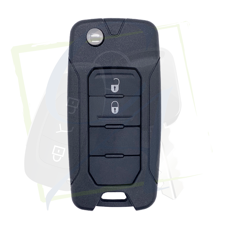 COQUE CLÉ JEEP & CHRYSLER 2 BOUTONS VUE DE FACE