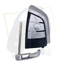 CLÉ KEYDIY FGB23 BMW - MODÈLE 3 BOUTONS - CHROME VUE DE LA LAME