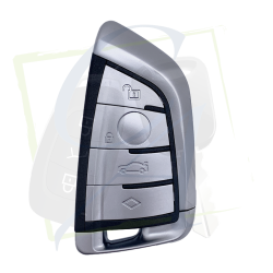 CLÉ KEYDIY FGB23 BMW - MODÈLE 4 BOUTONS - CHROME vue de face