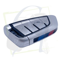 CLÉ KEYDIY FGB23 BMW - MODÈLE 4 BOUTONS - CHROME vue de côté