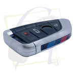 CLÉ KEYDIY FGB23 BMW - 4 BOUTONS PANIC - NOIR vue de côté