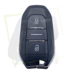 CLÉ PSA PEUGEOT, CITROËN & DS - HITAG 2 - 3 BOUTONS FONCTION LIBRE VUE DE FACE