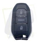 CLÉ PSA PEUGEOT, CITROËN & DS - HITAG AES - 3 BOUTONS FONCTION LIBRE VUE DE FACE