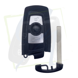 CLÉ BMW SÉRIE 3 CAS4 - MODÈLE 3 BOUTONS vue de face avec lame