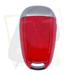 CLÉ ALFA ROMEO STELVIO & GIULIA - MODÈLE 5 BOUTONS & COQUE ROUGE vue de dos