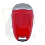 CLÉ ALFA ROMEO STELVIO & GIULIA - MODÈLE 5 BOUTONS & COQUE ROUGE vue de dos