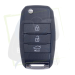 COQUE CLÉ KIA - 3 BOUTONS, LAME KIA9 face