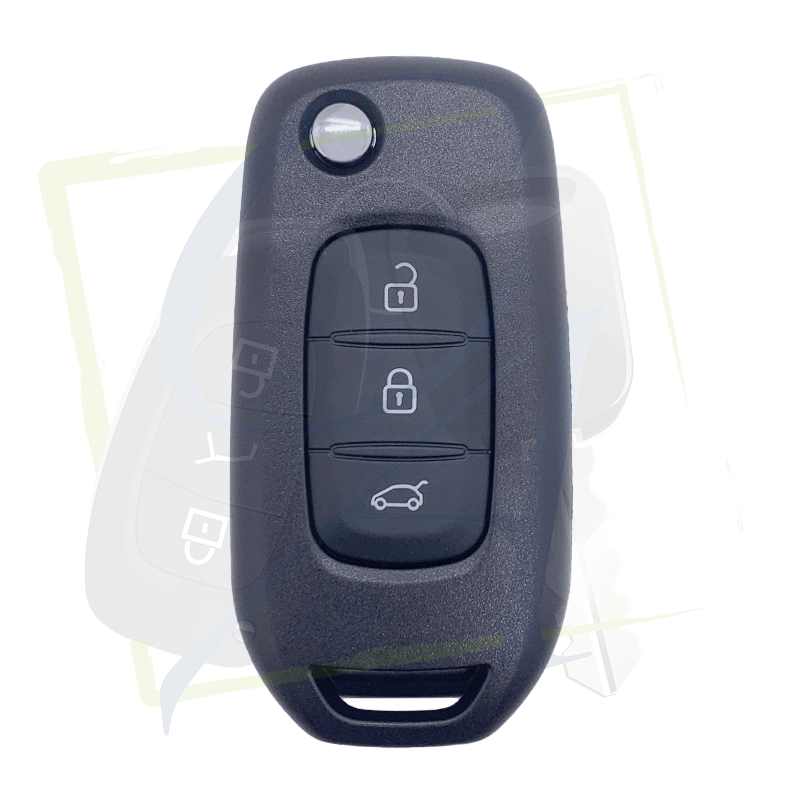 COQUE CLÉ RENAULT 3 BOUTONS FLIP PILE SUR CIRCUIT - VA2, HU179, HU136 OU NSN14