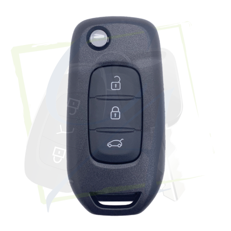 COQUE CLÉ RENAULT 3 BOUTONS FLIP PILE SUR CIRCUIT - VA2, HU179, HU136 OU NSN14