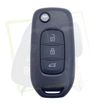 COQUE CLÉ RENAULT 3 BOUTONS FLIP PILE SUR CIRCUIT - VA2, HU179, HU136 OU NSN14