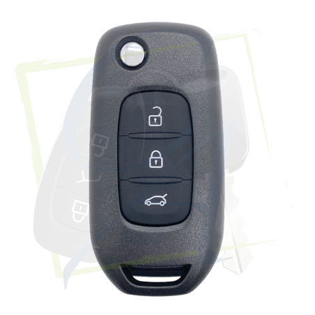 COQUE DE CLÉ RENAULT & DACIA - 3 BOUTONS, PILE SUR COQUE, VA2