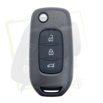 COQUE DE CLÉ RENAULT & DACIA - 3 BOUTONS, PILE SUR COQUE, VA2