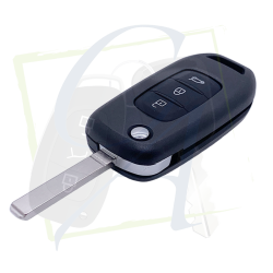 COQUE DE CLÉ RENAULT & DACIA - 3 BOUTONS, PILE SUR COQUE, VA2