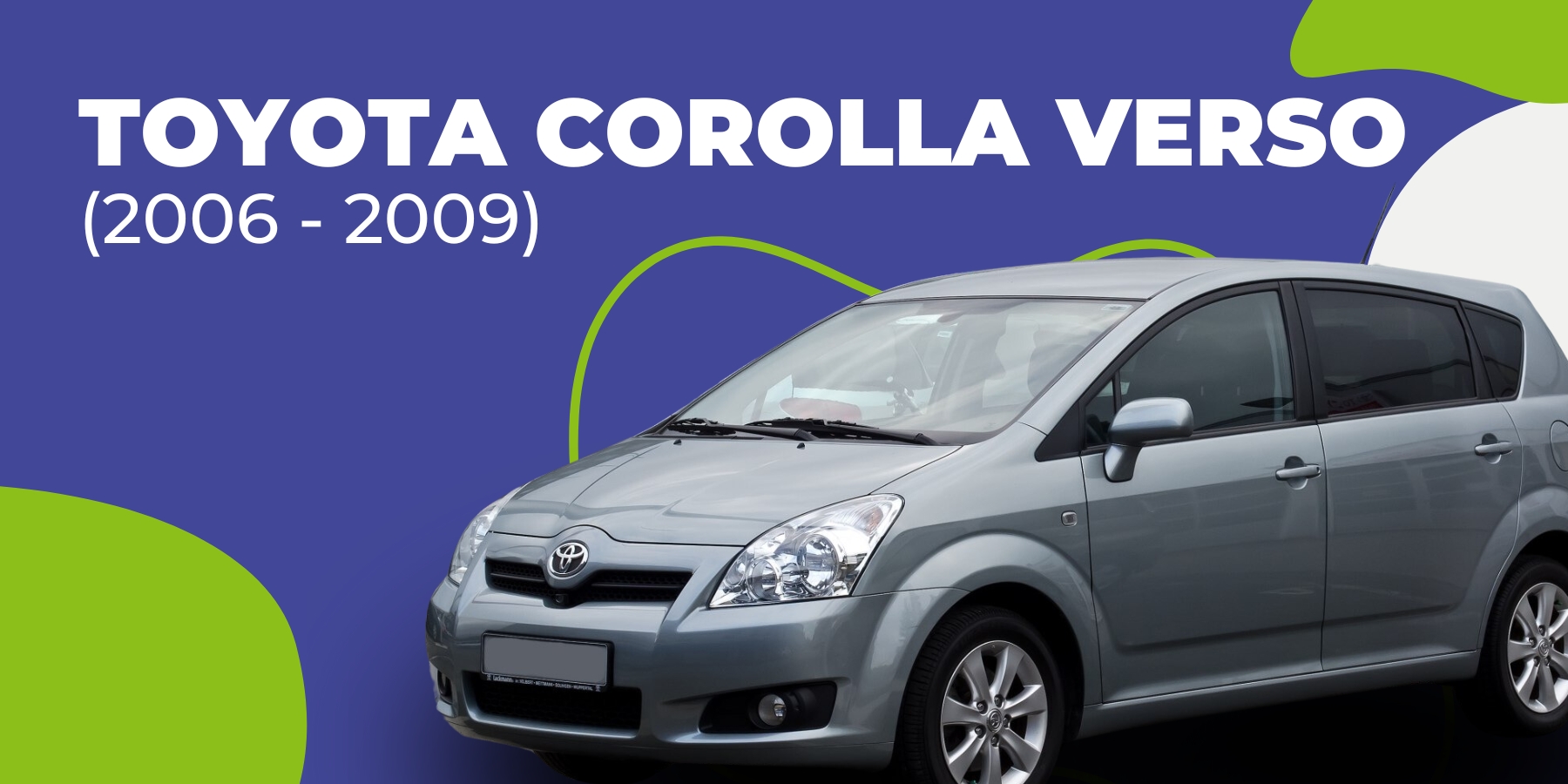 Graphique toyota corolla verso (2006-2009) avec phto du véhicule