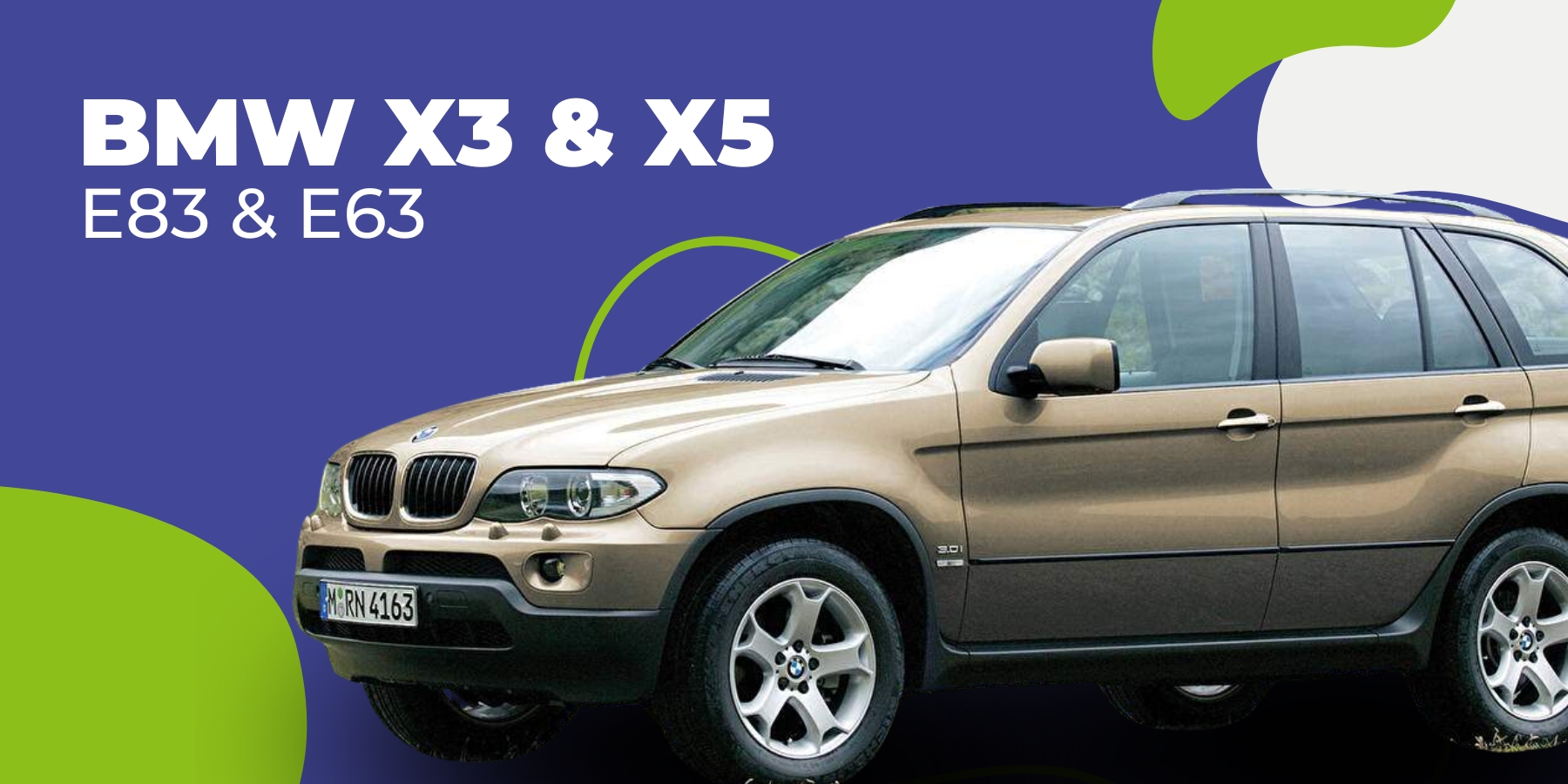 Graphique BMW X3-X5 avec photo du véhicule